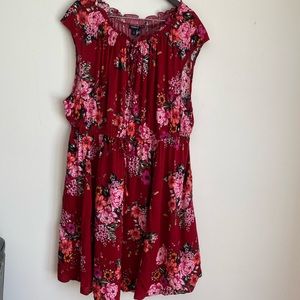 Red Floral Torrid Dress size 4